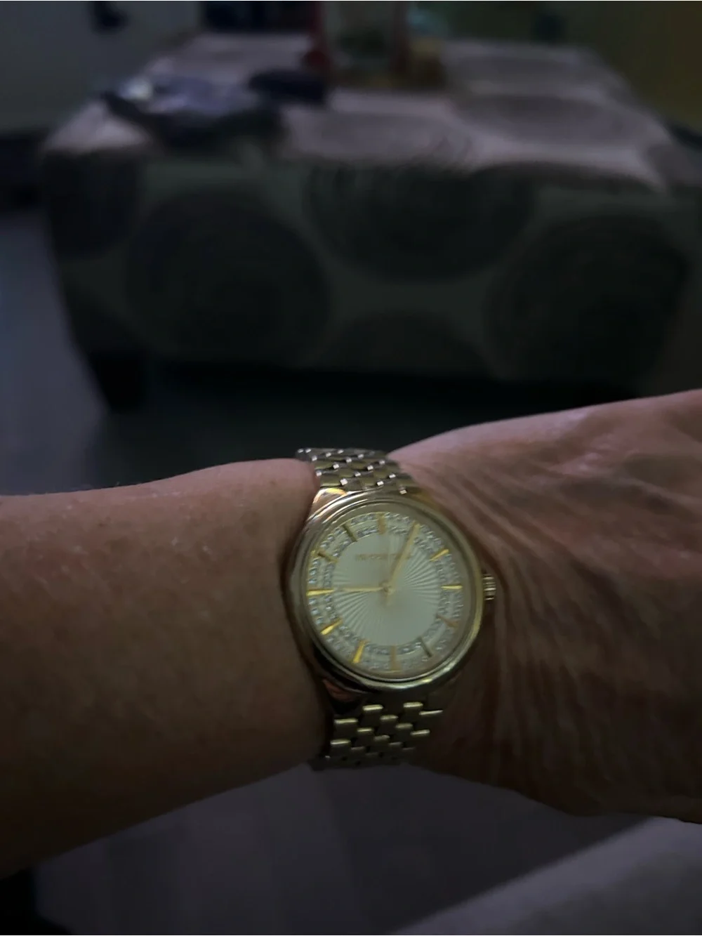 Michael Kors Goldtone Crystal Darci/Channing Watch MK3421 - Needs Battery